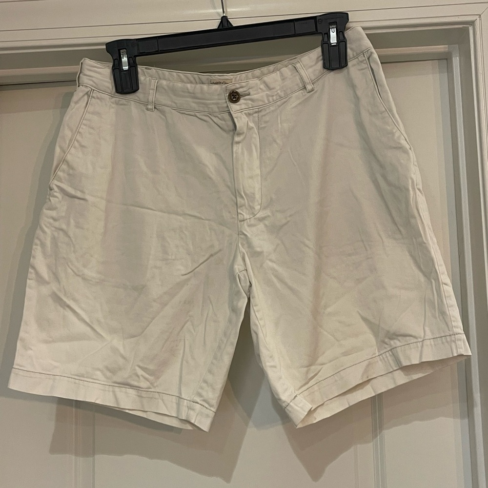Faherty Light Tan Flat Front Shorts